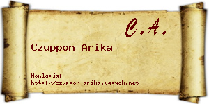 Czuppon Arika névjegykártya
